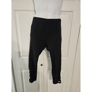 Rbx active Medium black women leggings Cross Tie Leg